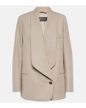 Loro Piana Sheri Virgin Wool And Cashmere Jacket - Natural