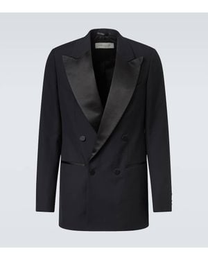 Dries Van Noten Anzugjacke Aus Wolle Und Seide - Schwarz