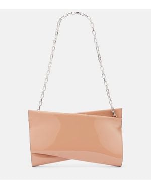 Christian Louboutin Clutch Loubitwist Small De Charol - Blanco