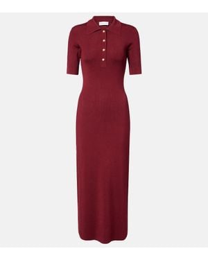 Rebecca Vallance Knitted Polo Dress - Red