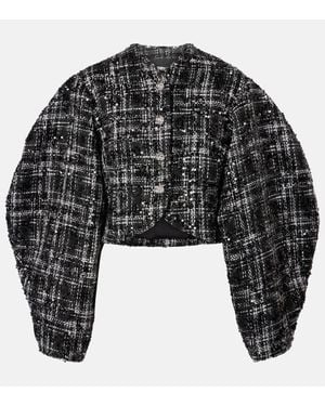 ROTATE BIRGER CHRISTENSEN Sequined Boucle Jacket - Black