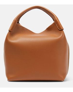 Loro Piana Bale Leather Shoulder Bag - Brown