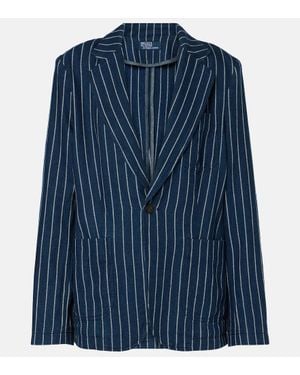 Polo Ralph Lauren Blazer Aus Leinen Und Baumwolle - Blau