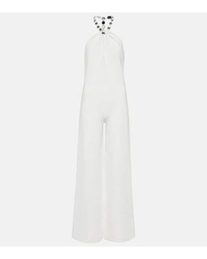 Galvan London Globe Cleopatra Embellished Jumpsuit - White