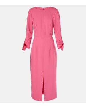 Carolina Herrera Wool-Blend Midi Dress - Pink