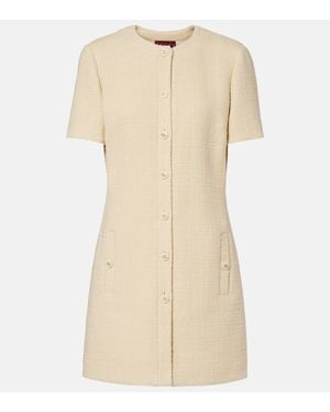 Gucci Double G Wool-Blend Tweed Minidress - Natural