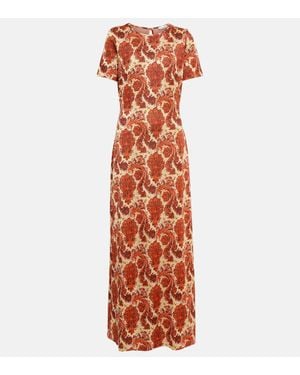 Rabanne Printed Maxi Dress - Orange