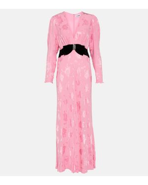 RIXO London Abito Lungo Bambi - Rosa