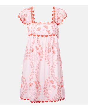 Juliet Dunn Printed Cotton Minidress - Pink