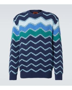 Missoni Pullover Aus Einem Baumwollgemisch - Blau