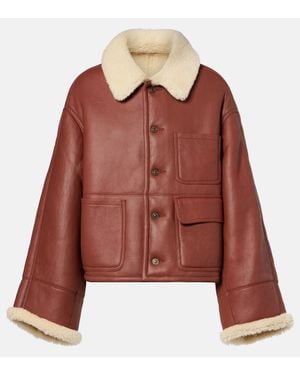 Victoria Beckham Chaqueta De Borrego - Rojo