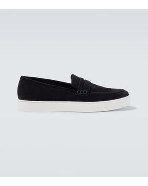 Manolo Blahnik Ellis Suede Loafers - Black