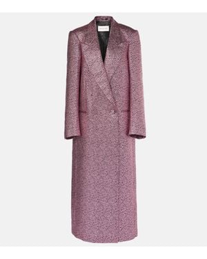 Dries Van Noten Lame Coat - Purple