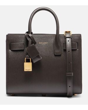 Saint Laurent Sac De Jour Nano Leather Tote Bag - Black