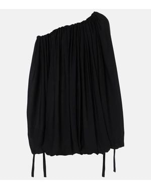 KHAITE Nash Silk Minidress - Black
