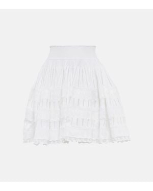 Alaïa Minifalda Crinoline Plisada - Blanco