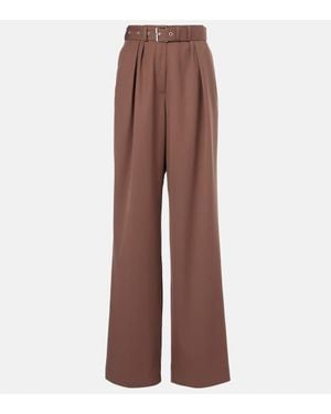 Dries Van Noten Weite Hose Aus Woll-Gabardine - Braun