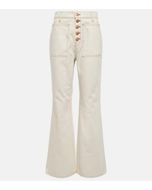 Ulla Johnson The Lou High-rise Flared Jeans - White