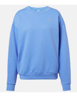 Alo Yoga Accolade Cotton-Blend Sweatshirt - Blue