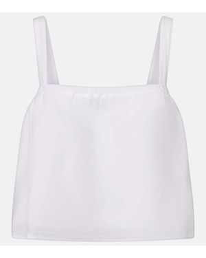 Velvet Andrea Cotton And Silk Voile Top - White