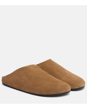 The Row Mules Hudson En Daim - Marron