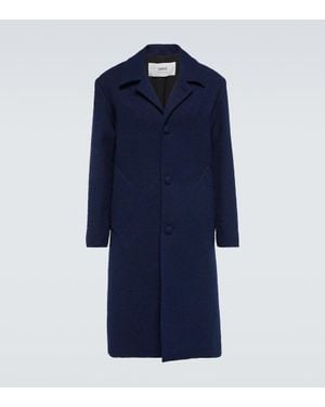Ami Paris Mantel Aus Einem Wollgemisch - Blau