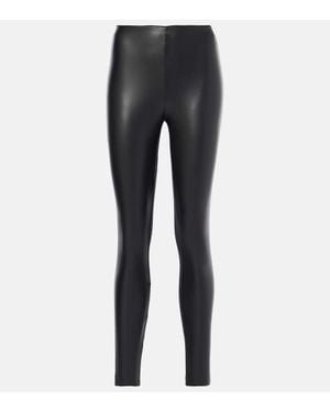 Wolford Jo Faux Leather Leggings - Gray