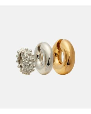 Rabanne Set Of 3 Ear Cuffs - Metallic