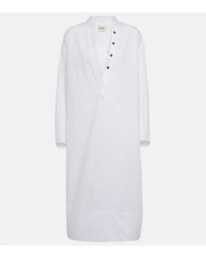 KHAITE Brom Cotton Midi Dress - White
