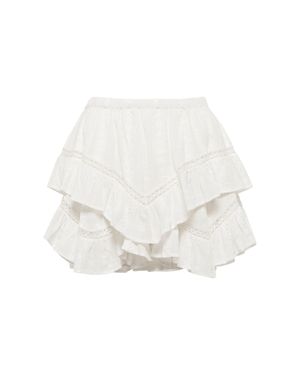 Isabel Marant Minifalda Jocadia de gasa bordada - Blanco