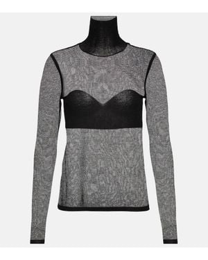Nina Ricci Top Aus Strick - Schwarz