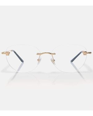 Versace Runde Brille - Mettallic