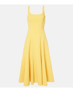 Emilia Wickstead Midikleid Neith Aus Crepe - Gelb