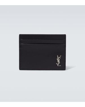 Saint Laurent Tarjetero Tiny Cassandre De Piel - Negro