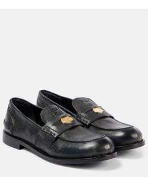 Miu Miu Loafers Aus Leder - Schwarz