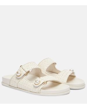 Jimmy Choo Mules Fayence A Ornements - Blanc
