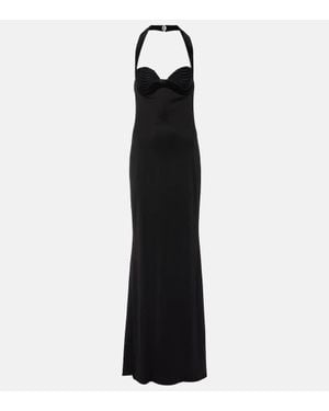 Galvan London Abito Lungo Shifter Con Corsetto - Nero
