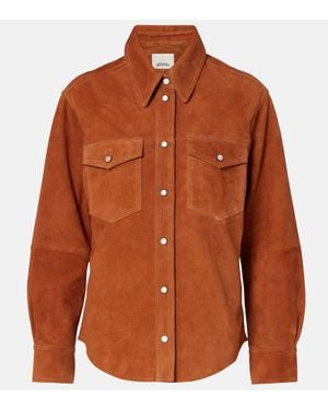 Isabel Marant Hemd Delcia Aus Veloursleder - Braun
