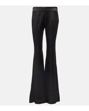 Ann Demeulemeester Low-Rise-Schlaghose - Schwarz