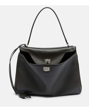 Balenciaga Tote Bag Rodeo Medium Aus Leder - Schwarz
