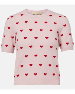 Valentino Pullover Aus Schurwolle - Pink
