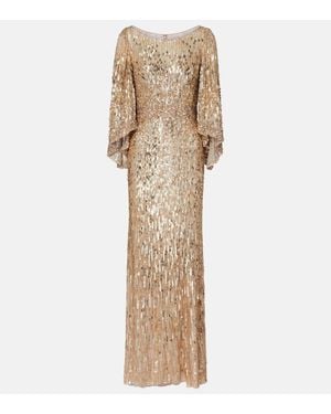 Jenny Packham Robe Ines Mit Pailletten - Natur