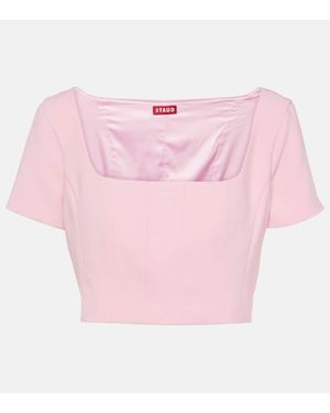 STAUD Top Cropped Anya - Rosa