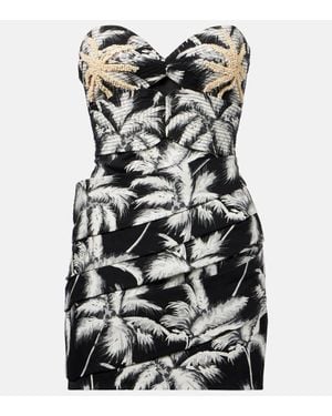 Johanna Ortiz Vestido Corto Sombra En Mezcla De Algodon - Negro