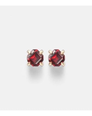 STONE AND STRAND Boucles D'Oreilles En Or 10 Ct Et Grenat - Rouge