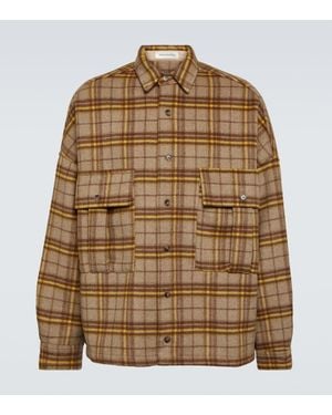 Frankie Shop Giacca Camicia A Quadri - Marrone