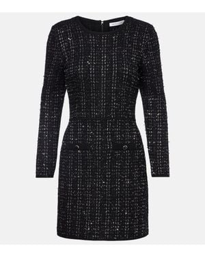 Veronica Beard Vestido Corto Channing De Tweed - Negro