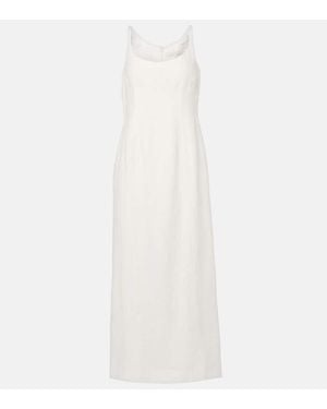 Faithfull the Brand Gigi Linen Midi Dress - White