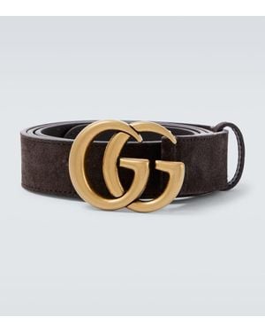 Gucci Cintura Gg Marmont - Marrone