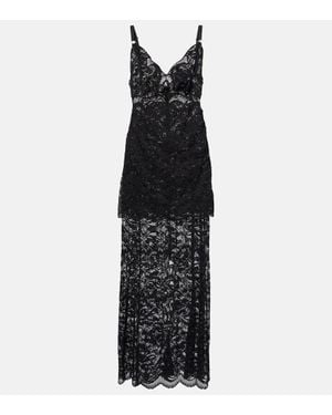 Rabanne Lace Maxi Dress - Black